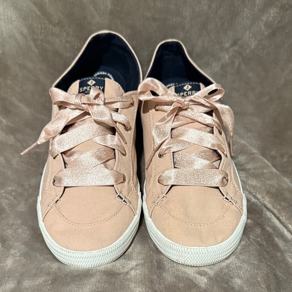 Sperry Women's Blush Pink Canvas Slip-on Sneakers - Size 12